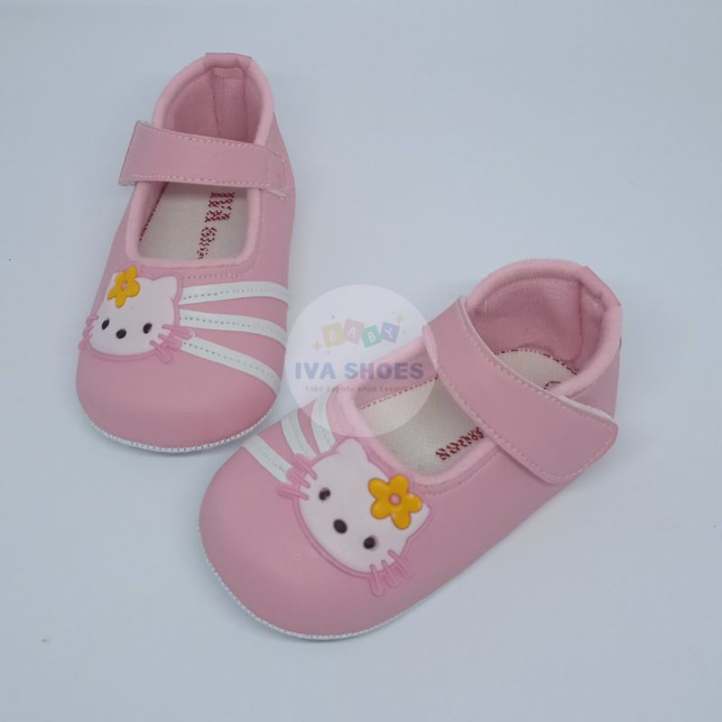 Sepatu Bayi perempuan 0-12 bulan hello kitty pink