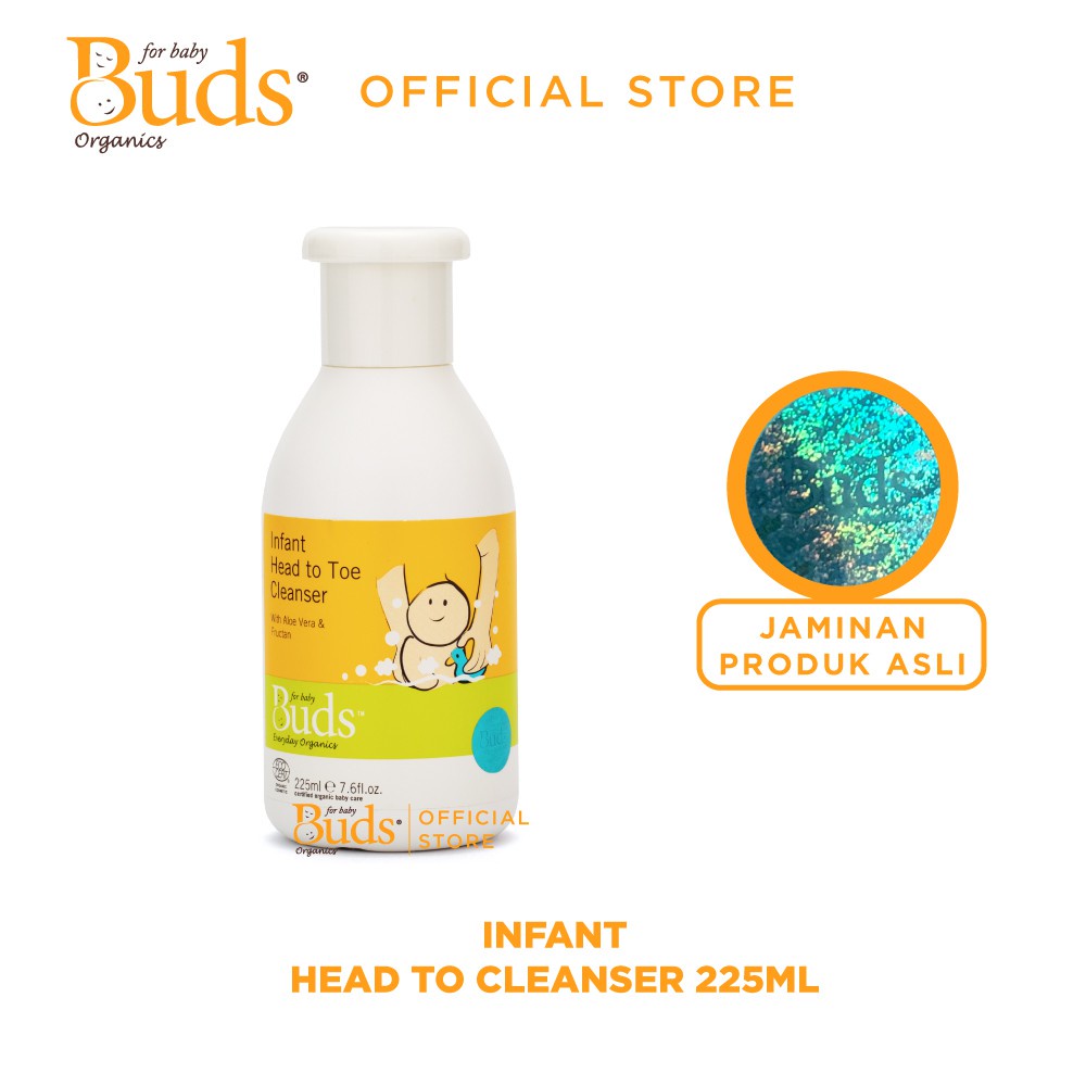 Buds Organic Infant Head To Toe Cleanser 225ml / Sabun Mandi Bayi Organik - BABY MINISTRY