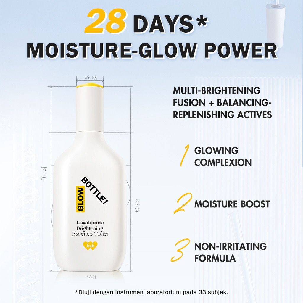 BPOM BNB barenbliss Meta-Glow Glow Bottle! Lavabiome Brightening Korea Essence Hydrating Toner 28 Days Brightening Pelembab Wajah
