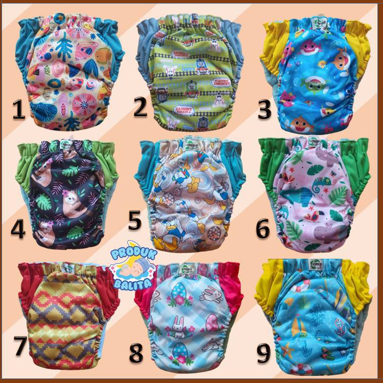 Clodi Ningrat AIO JUMBO (15-25 Kg) Pempers Kain Cuci Ulang Terlaris Popo Pants All In One