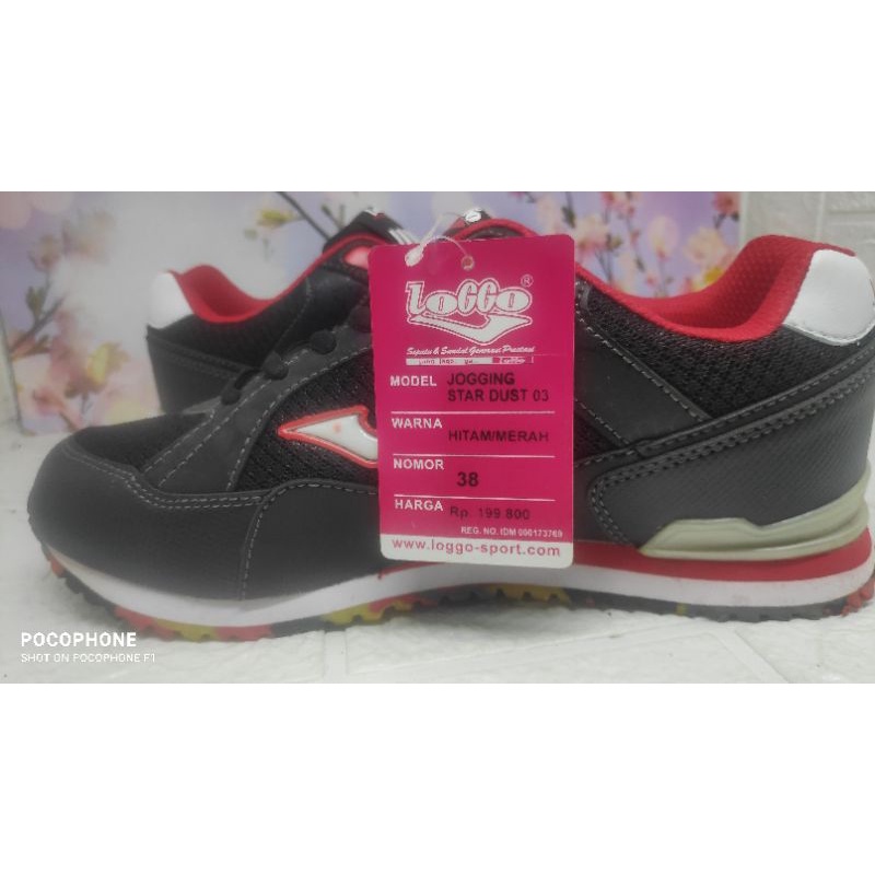 SEPATU JOGGING STAR DUST merk LOGGO 38-43 harga obrall di bandrol 199900