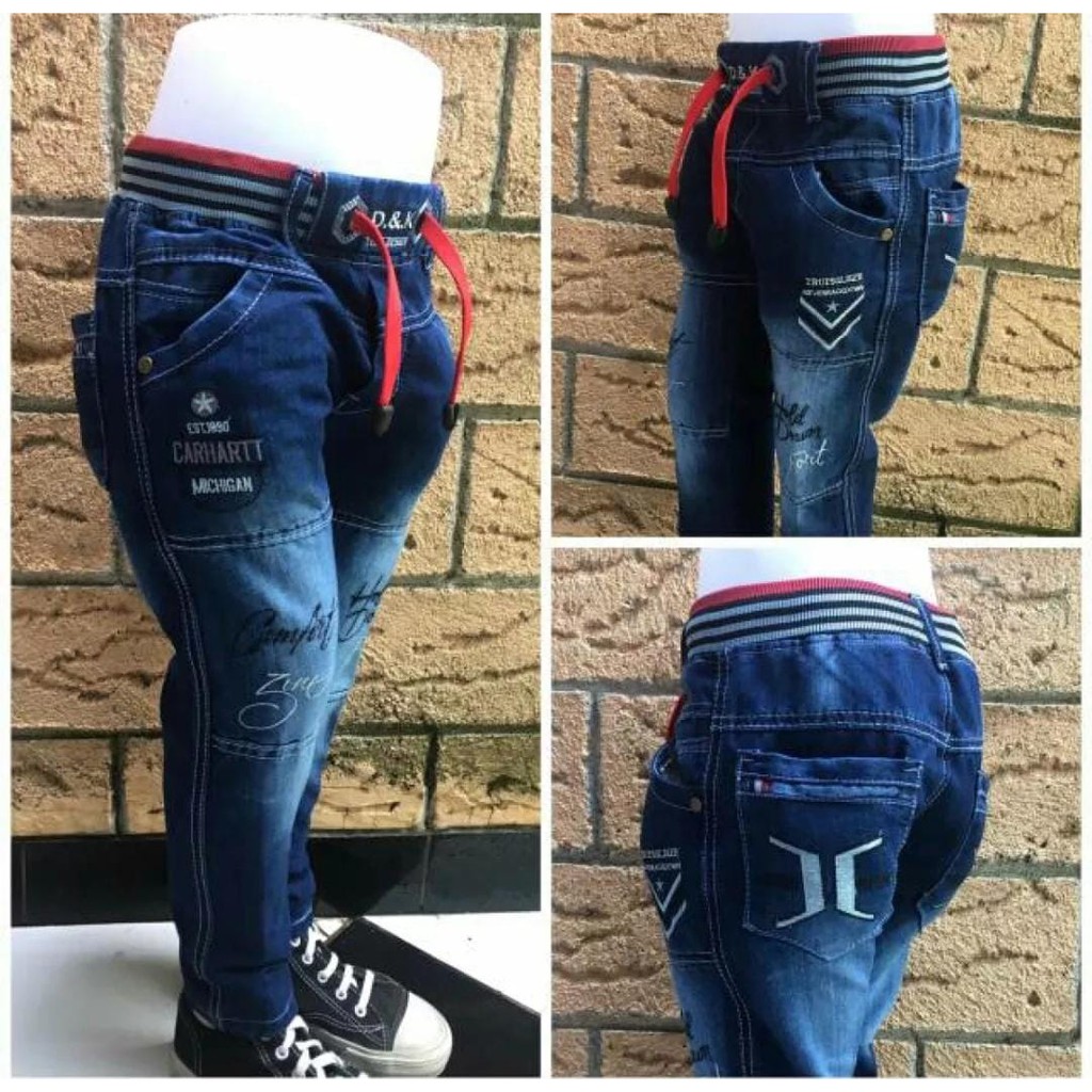 CELANA JEANS RUFF ANAK LAKI LAKI TERBARU 1-12 TAHUN