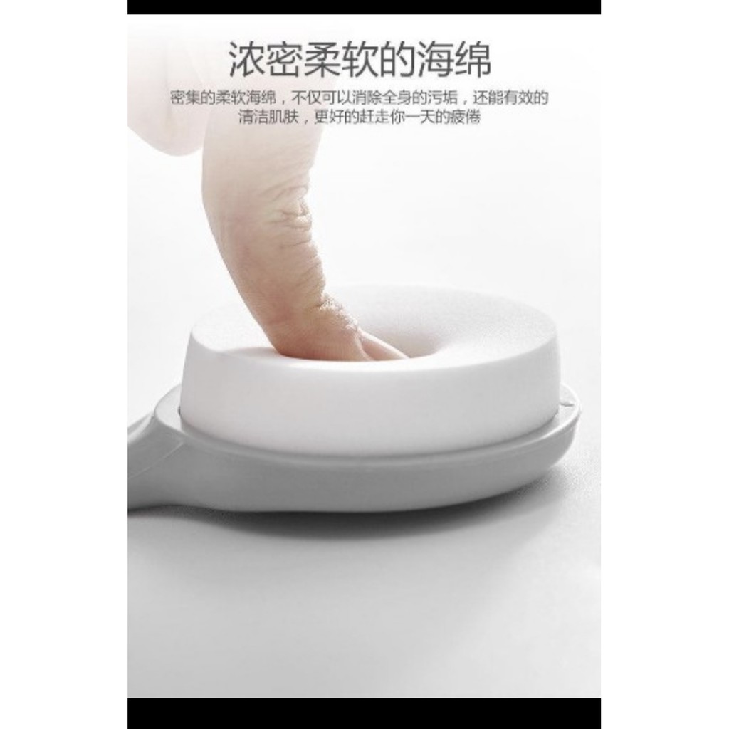 S7 Sikat Sponge Spons Busa Gagang Mandi Pengangkat PERONTOK DAKI BODY SCRUB Abu Abu Murah