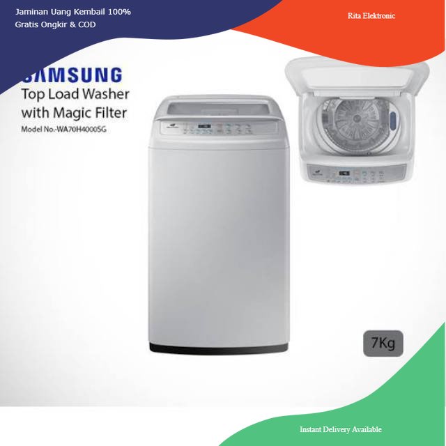 Samsung Mesin Cuci Top Loading WA 70H400 7 KG