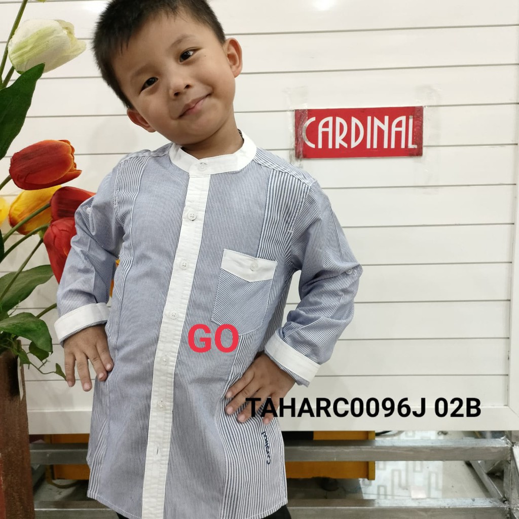 gof JF CARDINAL KIDS KEMEJA KOKO Anak Baju Muslim Cardinal Atasan Taqwa Anak Laki Laki Panjang