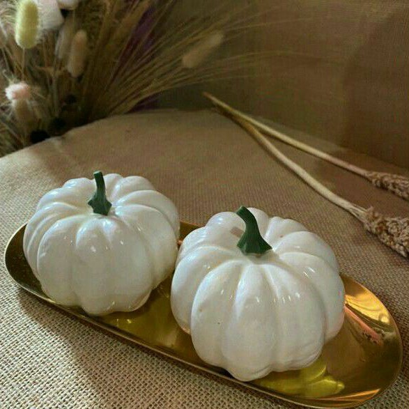 1pcs Labu putih white pumpkin artificial