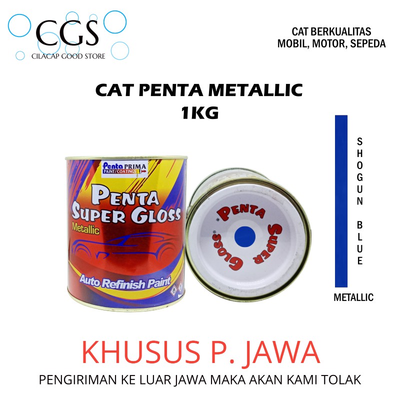 CAT PENTA SHOGUN BLUE 56004 1 Kg - cat penta biru metalik - cat mobil biru - cat penta super gloss b