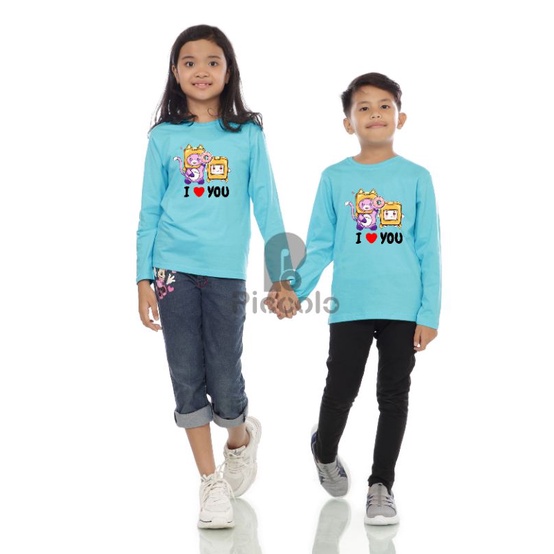 BAJU KAOS ANAK  LANKYBOX YUTUBER LENGAN PANJANG