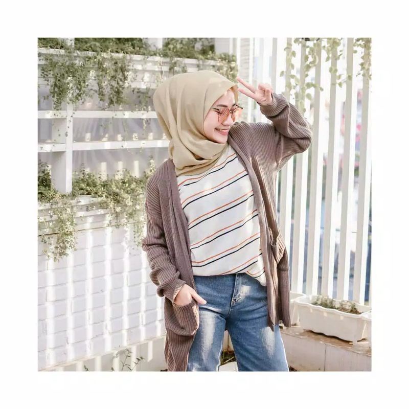 SN - Long Cardigan Belle outher Rajut halus premium