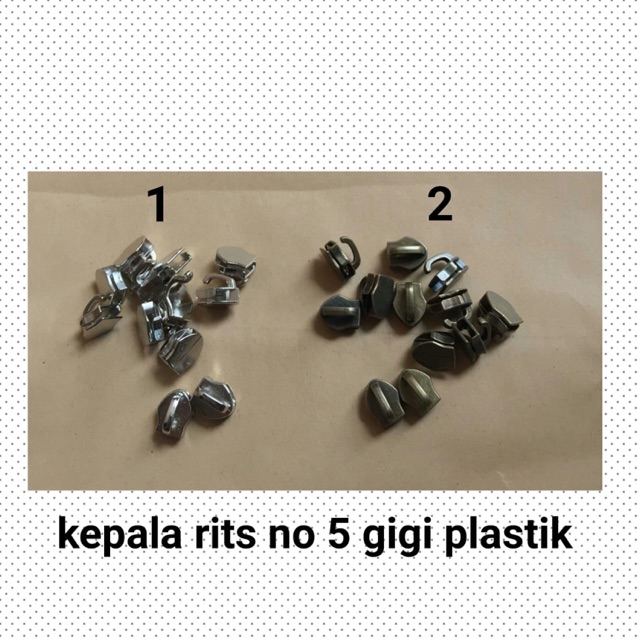 12pcs Kepala Retsleting bodong plastik No 5