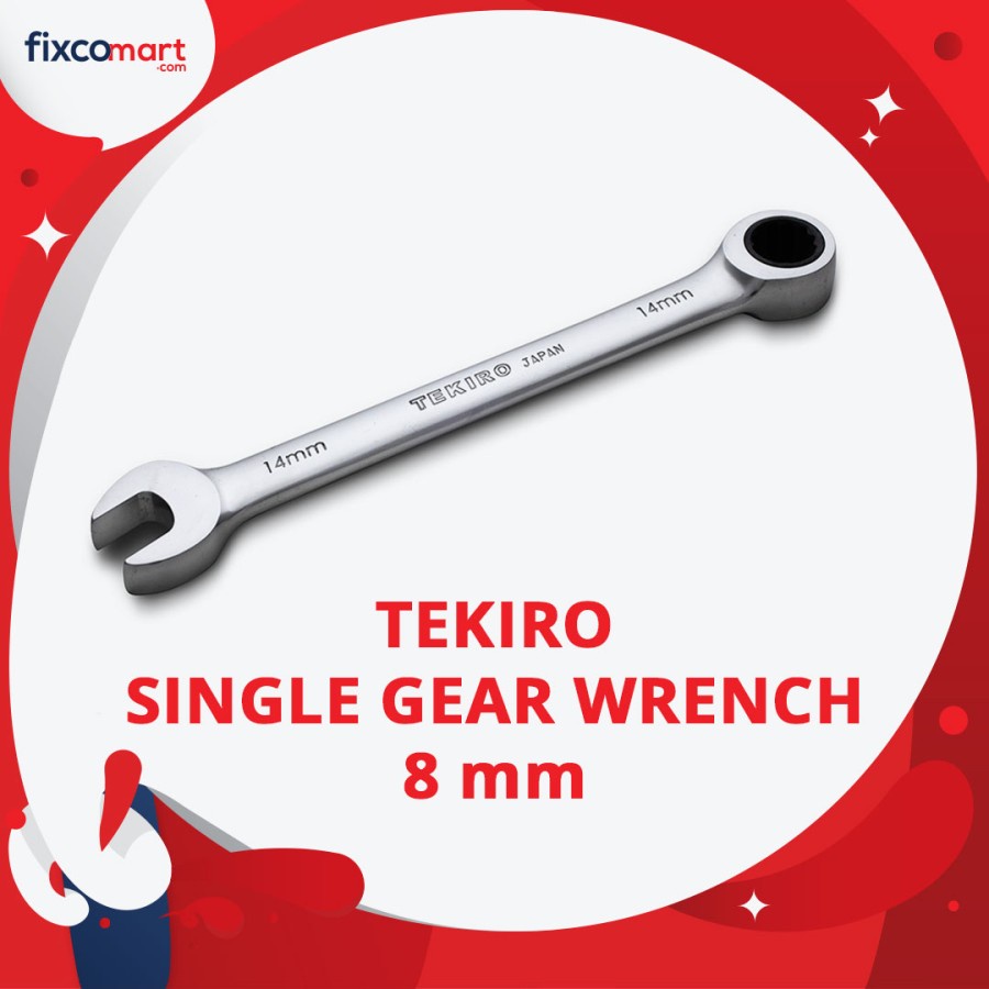 Tekiro Kunci Ring Pas Ratchet Panjang 8 mm