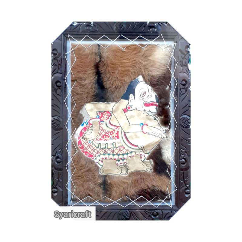 PAJANGAN DINDING LUKISAN WAYANG KULIT SEMAR 70X50cm