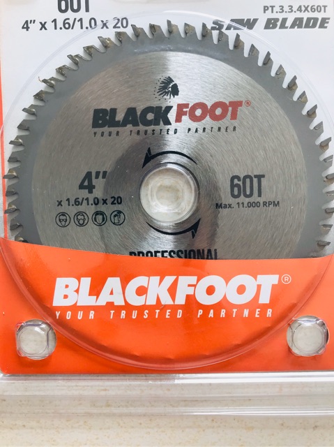 Mata Potong Kayu BLACKFOOT 4’’x60T - SAW BLADE BLACKFOOT 4 inchi