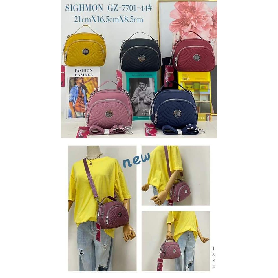 Sighmon Slempang GZ 7701-47 bahan Kanvas Terbaru. Tas selempang wanita Tas Wanita Tas Sighmon Kanvas Sighmon Slempang BEST SELLER.!!!