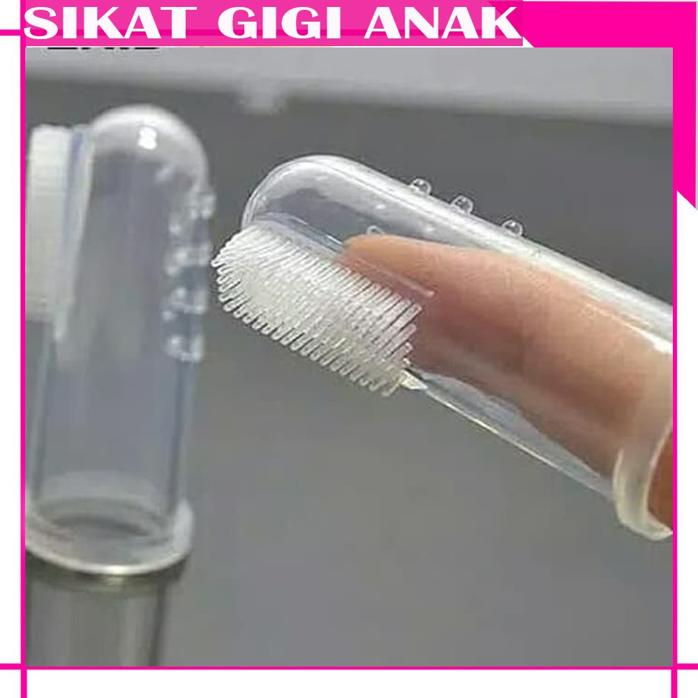 Finger Toothbrush / Sikat Gigi Bayi New Born Toddler Soft Silicone sikat lidah bayi silikon