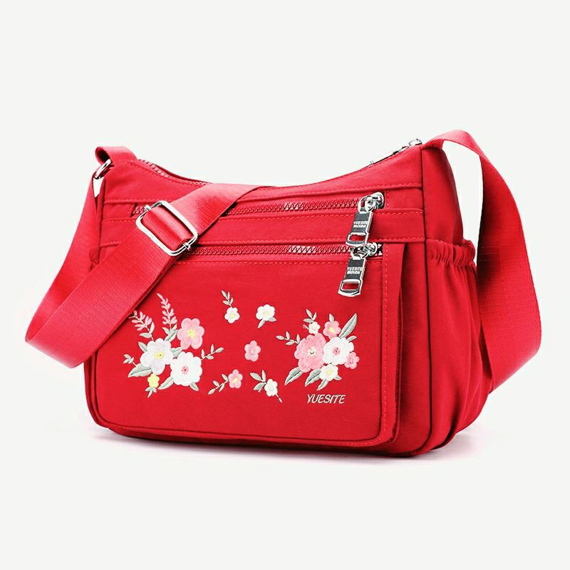 Super Sale 2022 Tas Selempang Bordir Flower Beautiful Bag Casual Small Tiga Ruang Terbaru Bordir Asli