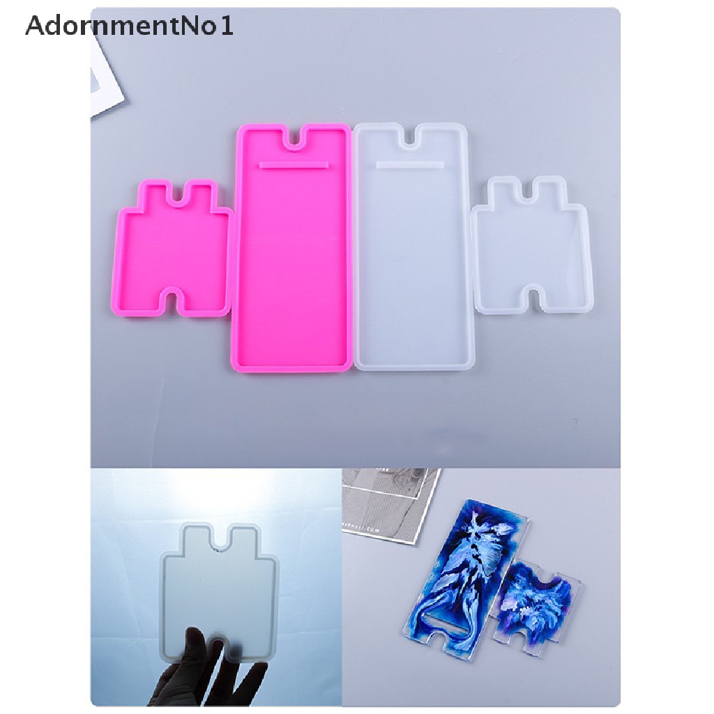 (AdornmentNo1) 1 Set Cetakan Resin Epoksi Bahan Silikon Untuk Membuat Stand Holder Handphone Handmade