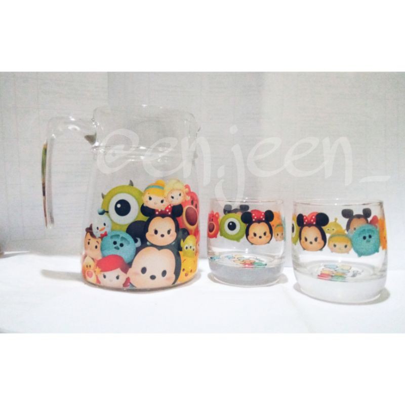DRINK SET 3 PCS | SET GELAS TEKO | LUMINARC GLASS | GELAS TSUM TSUM | TEKO TSUM TSUM | BRIGHTON