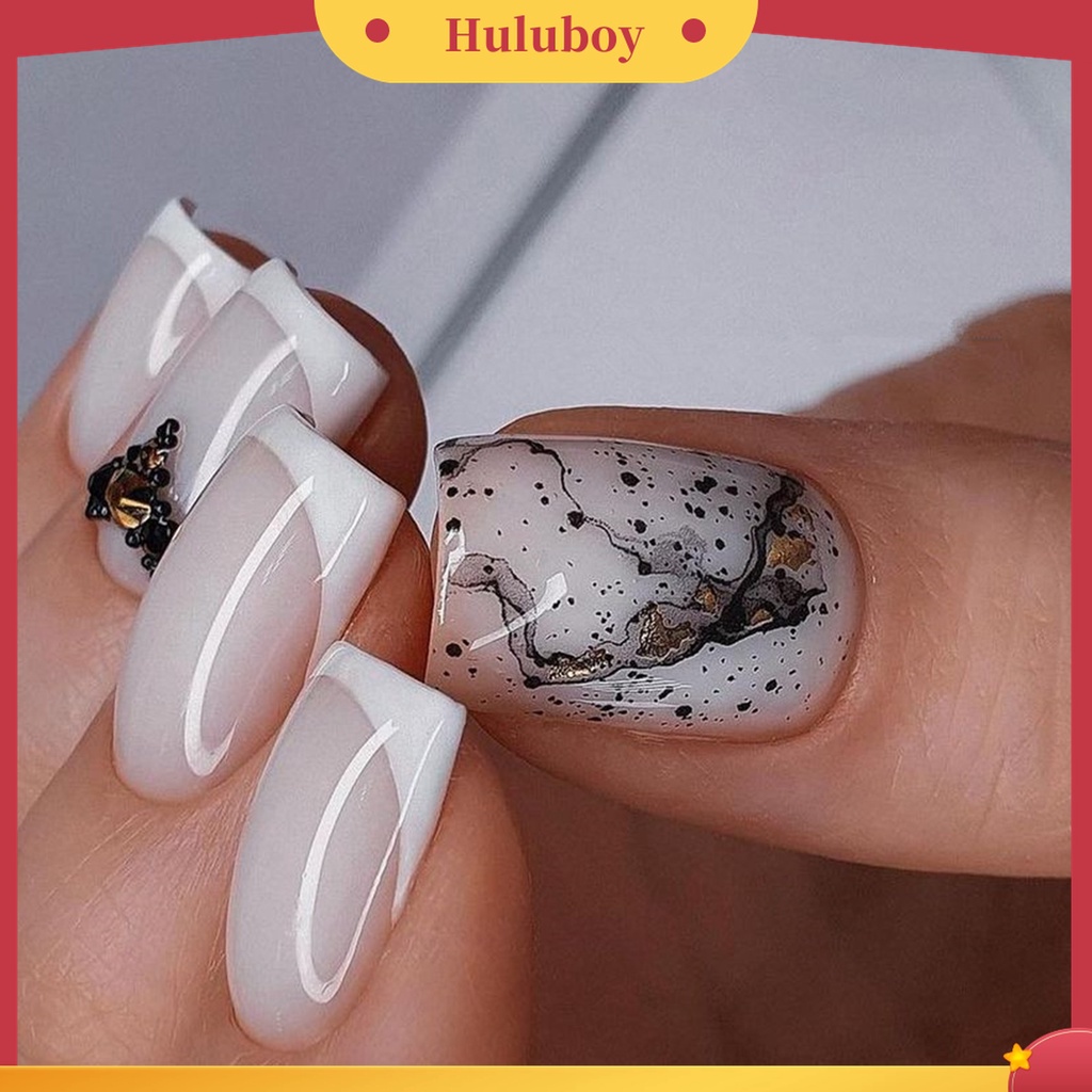 Huluboy Huluboy♡   Stiker Kuku 3D Dengan Perekat Untuk Manicure