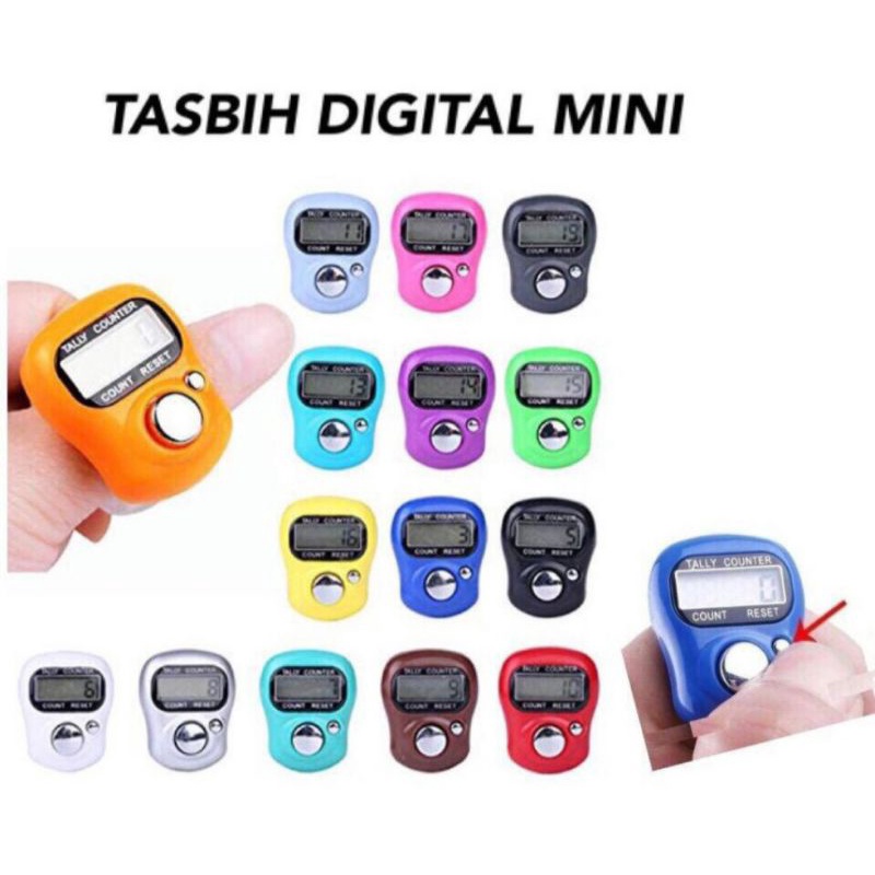 Tasbih digital jari alat hitung mini finger counter plastik random