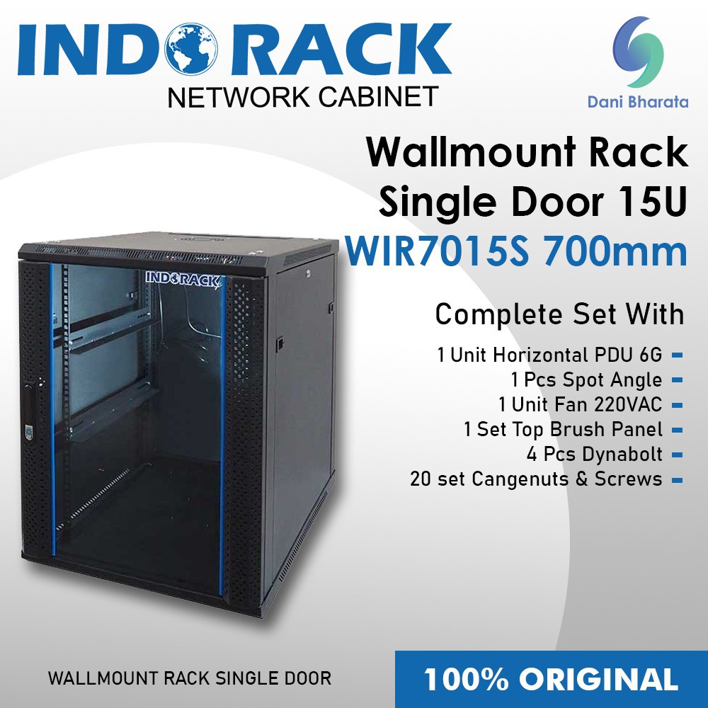 Wallmount Rack Single Door 15U WIR7015S 700mm