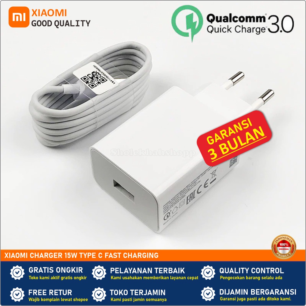Quality Ori Cesan Charger Xiaomi Type C Fast Charging Redmi Note 7 Note 7 Pro Mi A3  Note 7S Mi 8 Li