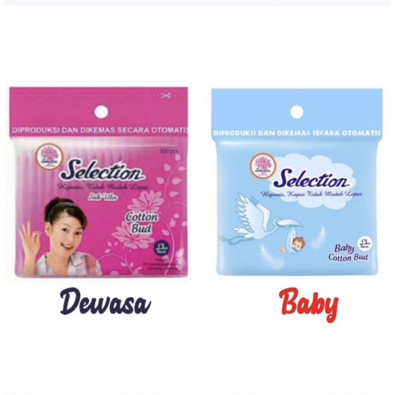 Selection Cotton Bud Buds Bayi Dewasa isi 100