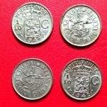 ☄ koin perak 1/10 gulden belanda ✈