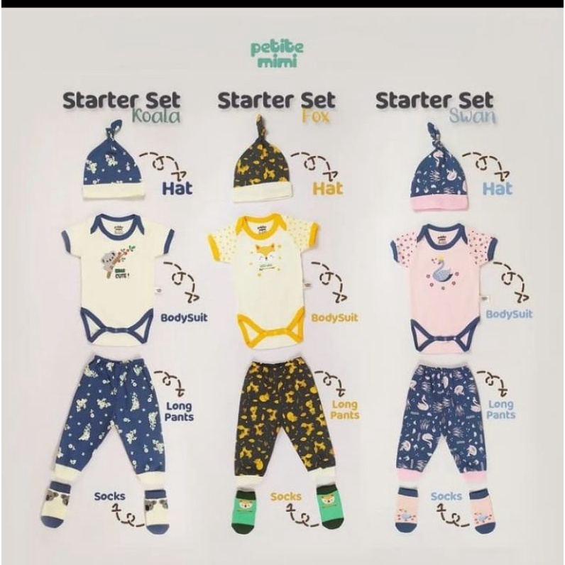 Starter Set Petite Mimi / Stelan New Born / Pakaian Bayi Baru Lahir