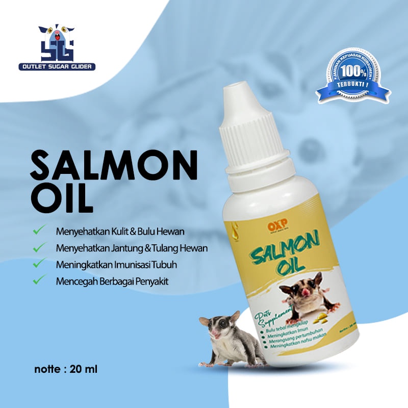 SALMON OIL MINYAK IKAN - VITAMIN DAN SUPLEMENT HEWAN SUGAR GLIDER GUINEA PIG MARMUT KELINCI