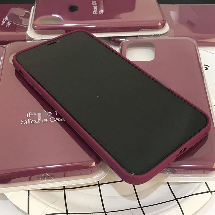 Case Bahan Silikon Warna Violet Untuk iP 13pro max 12 pro max 11 iP 7Plus 8 IPX XR XS max 11 pro max