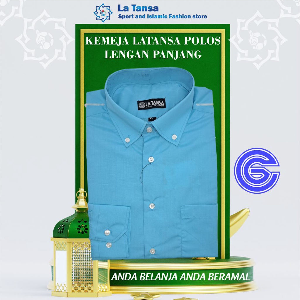 KEMEJA LATANSA POLOS LENGAN PANJANG