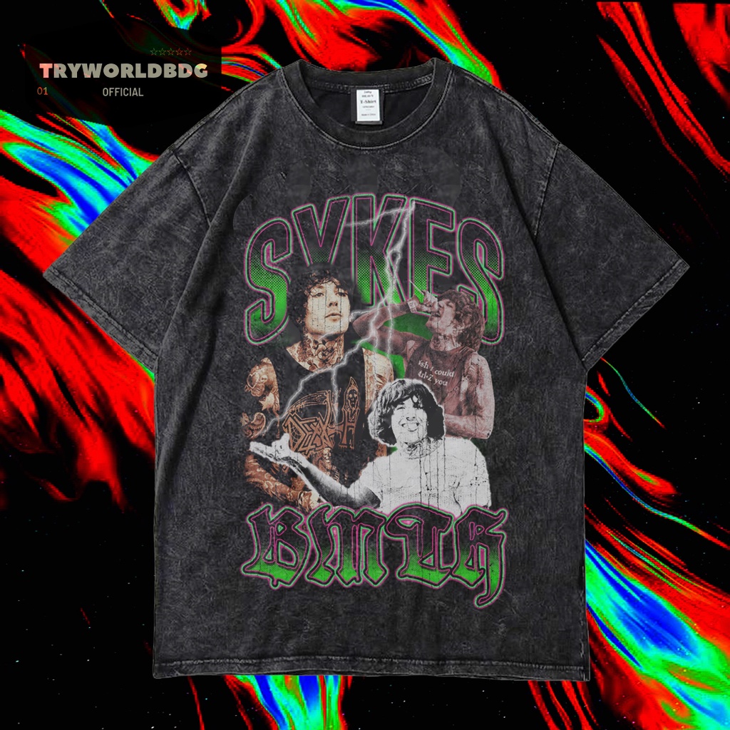 KAOS OVERSIZED / KAOS WASHED / OVERSIZED T SHIRT / KAOS OLIVER SYKES BMTH VINTAGE TEE