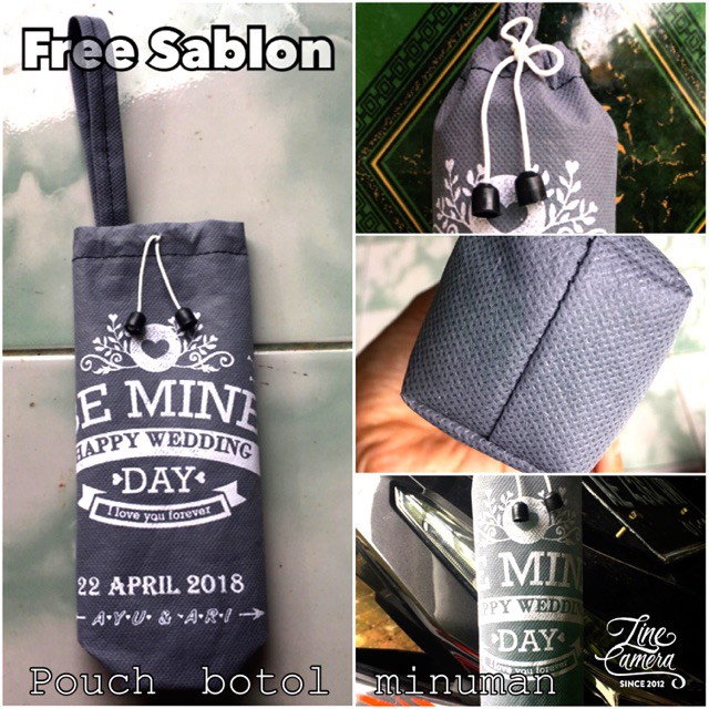 Souvenir Pouch Botol Minuman I S.A POUCH 9X22