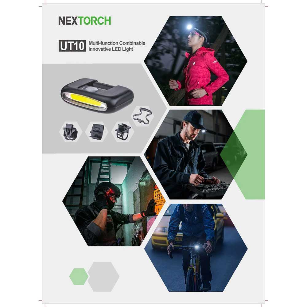 Senter Kepala LED Tahan AIr Rechargeable 170lm NexTorch UT10 Headlamp - QEFL06BK