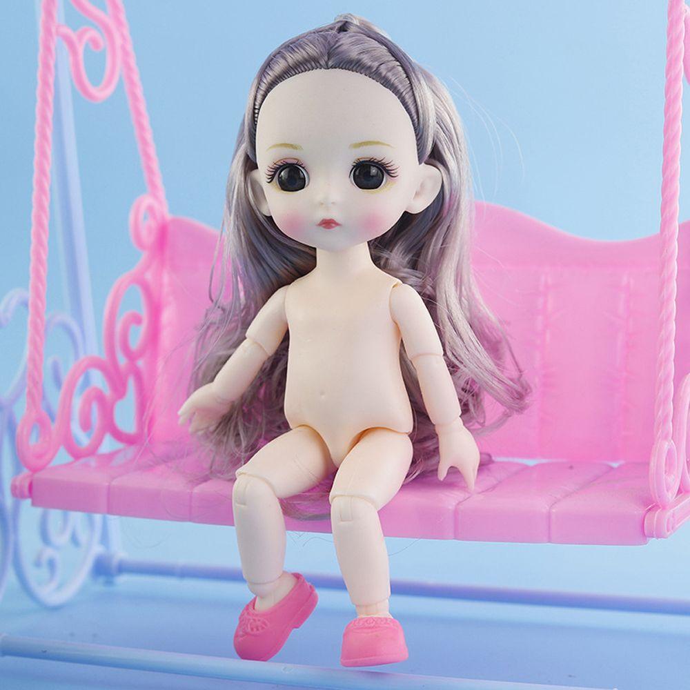 Boneka QUINTON BJD Aksesoris Boneka Mainan Boneka Cewek 16cm Mata 3D Ball Jointed1/12 Doll