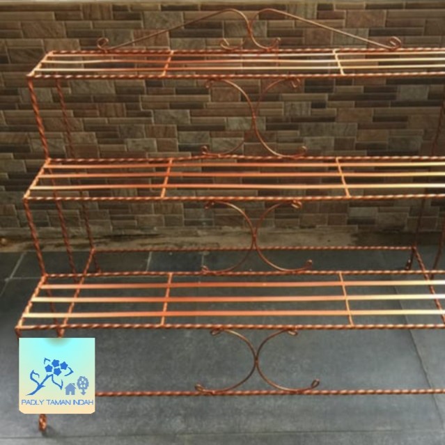 Rak Tanaman - Rak Tanaman 3 Susun / Rak Tingkat Besi 3 Susun Murah Via Ojek Online