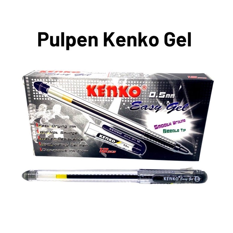 

Pulpen Gel KENKO hitam harga perlusin 12pcs ⬇️ Mumer