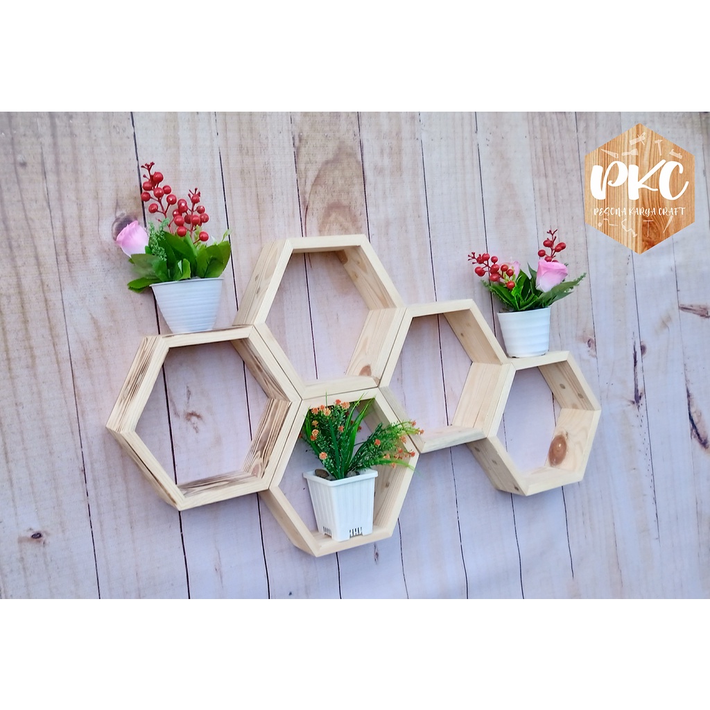 Jual Hiasan Dinding Hexagonal Bahan Jati Belanda Indonesia Shopee Indonesia