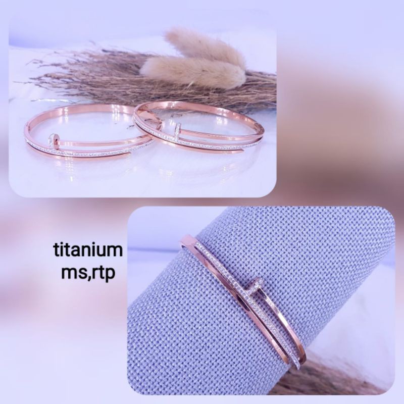 Gelang titanium asli,tidak luntur,awet,tahan lama