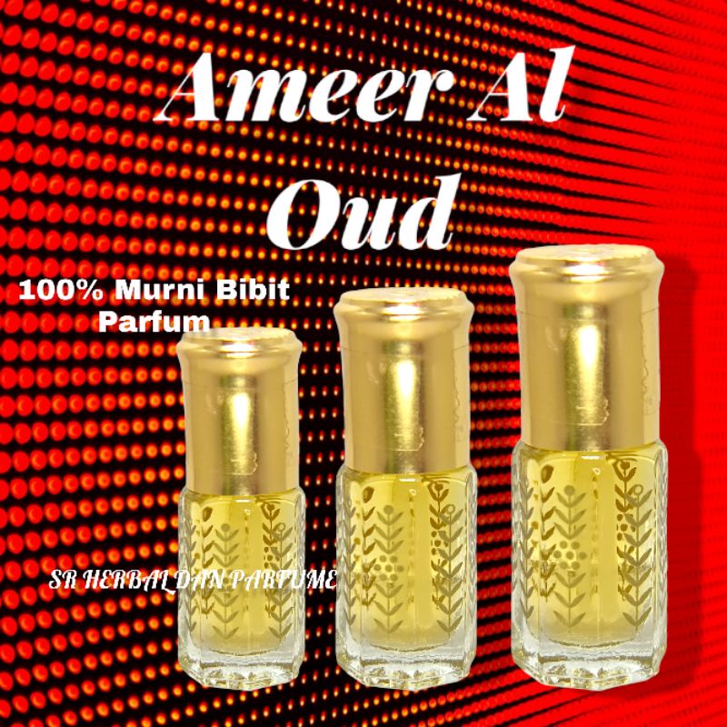Parfum Searah Ameer Al Oud Amir Oud botol tola padi ukuran 3 , 6 dan 12 ml  ROLL ON 100% bibit parfum murni
