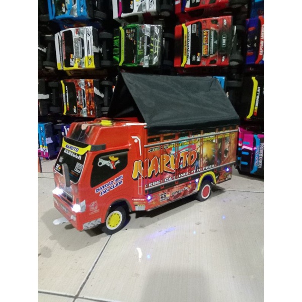 COD mainan anakTruk oleng kayu triplek besar jumbo lampu terpal oleng parah