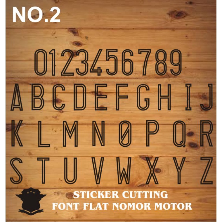 stiker cutting sticker variasi font plat motor