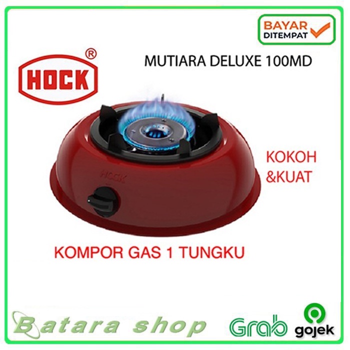 Kompor Gas Hock 1Tungku Mutiara Deluxe 100MD Api Biru