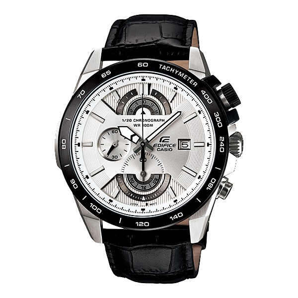 Casio Edifice Analog Jam Tangan Pria Kulit Hitam EFR-520L-7A Original