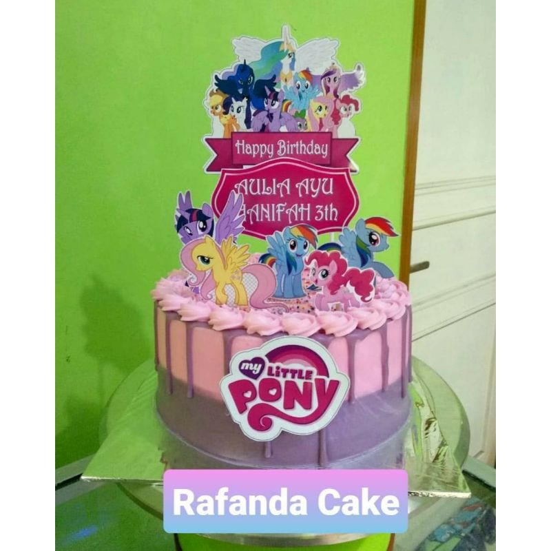 topper kue kuda ponny little pony toper ultah custom