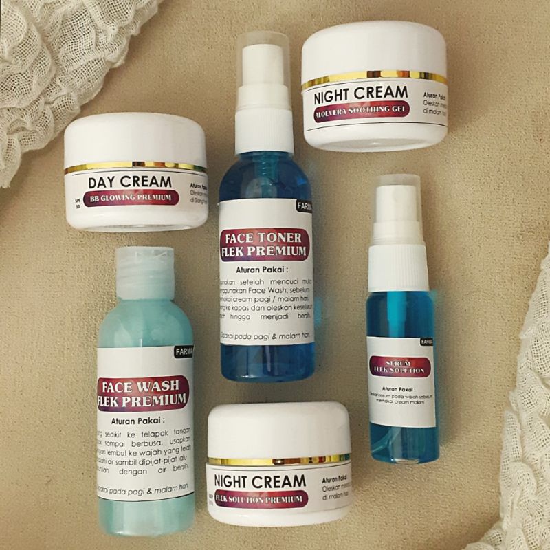 Paket Glowing / Cream Flek Hitam / Paket Whitening / Racikan Farmasi / Pemutih Wajah / Cream Glowing