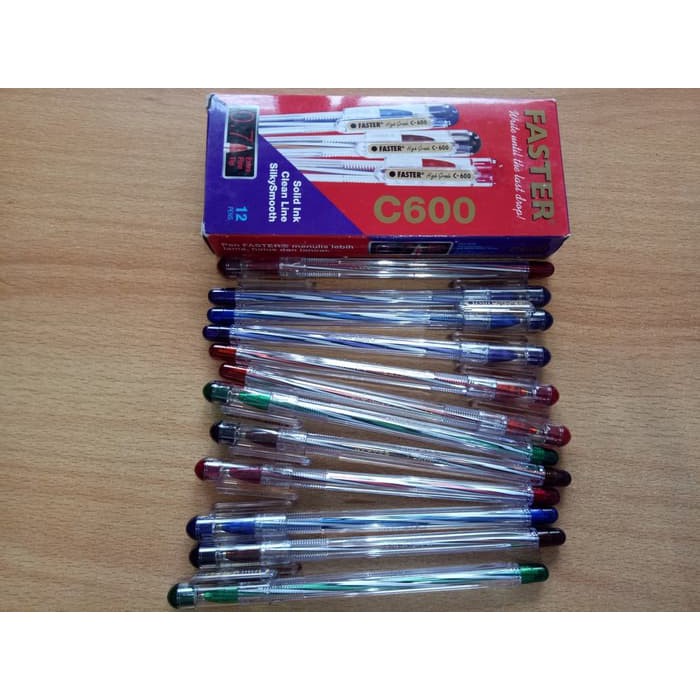 

TERLARIS Pulpen Faster C600 (Extra Fine) (Pena Pulpen Ballpoint Pen) - Hitam