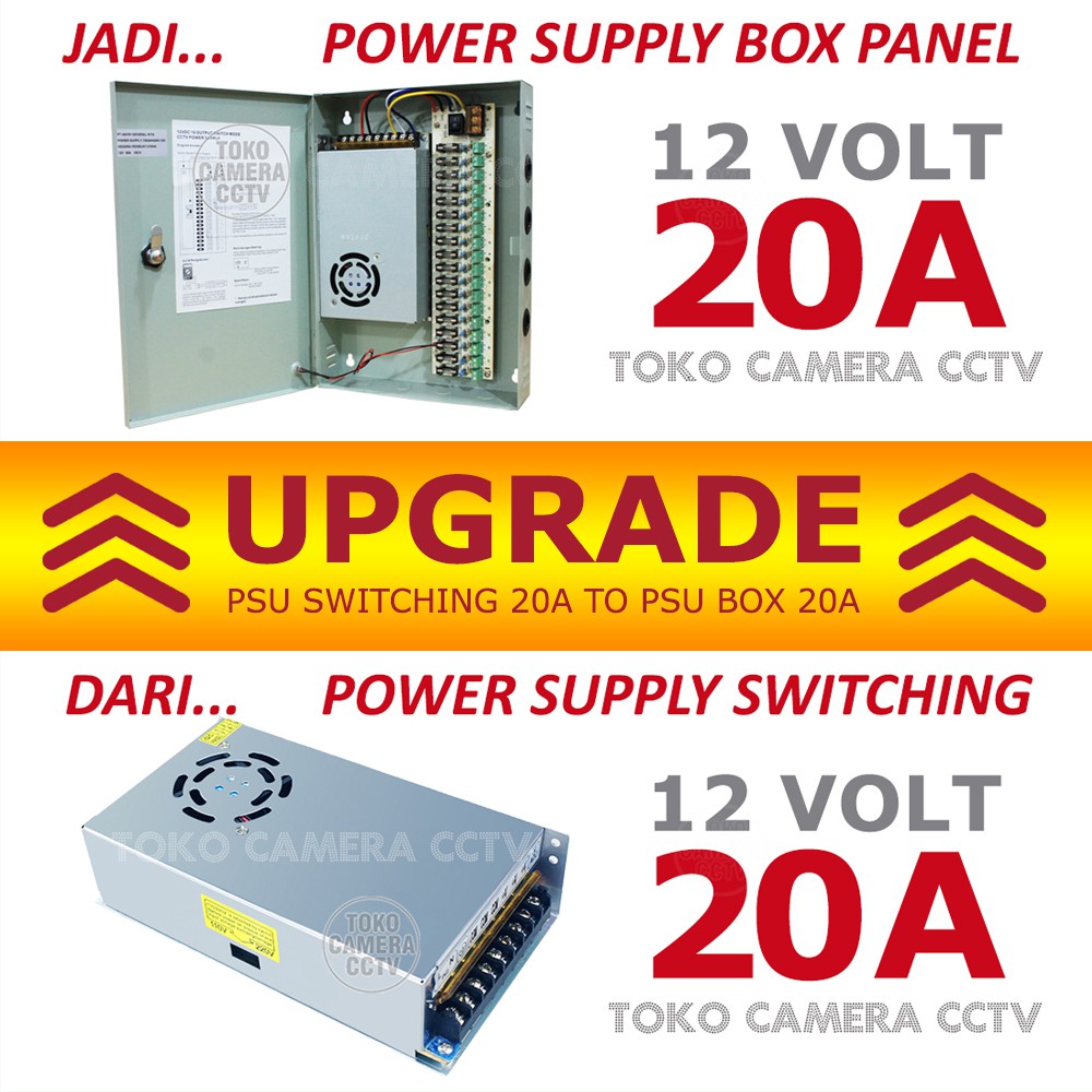 Upgrade Power Supply 20A Jaring jadi 20A BOX