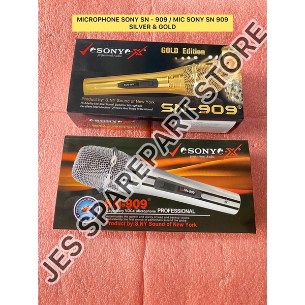 MICROPHONE SONY SN - 909 / MIC SONY SN 909 SILVER &amp; GOLD